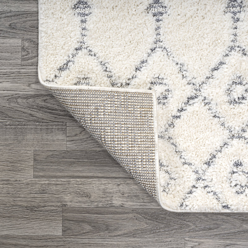 Foundstone™ Mabry Performance Cream/Gray Rug & Reviews Wayfair